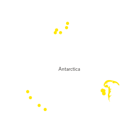 Southern rockhopper Penguin Map