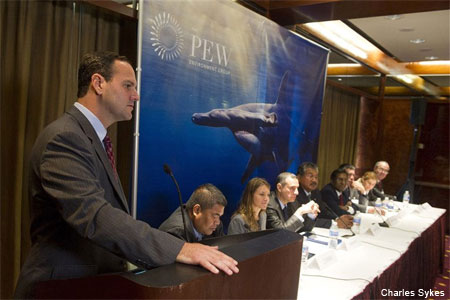 Matt Rand with global leaders announcing the new conservation effort