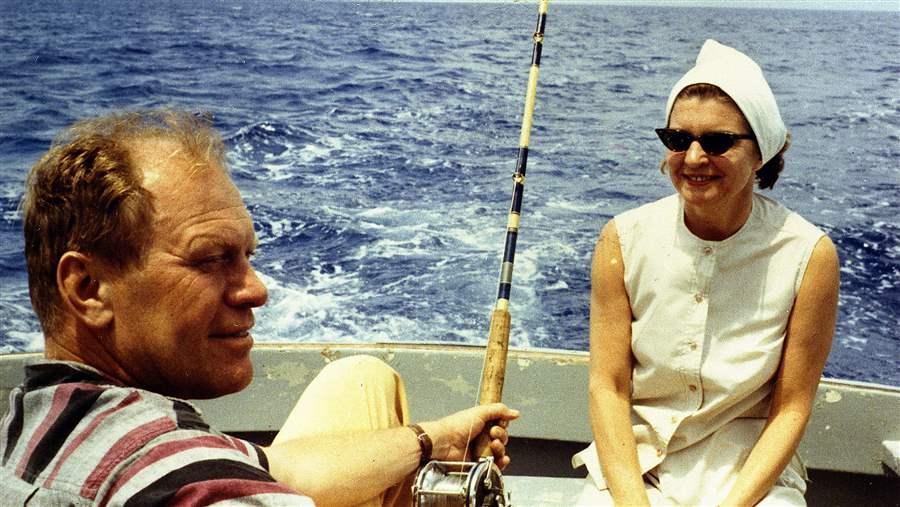 President Gerald Ford fishing.