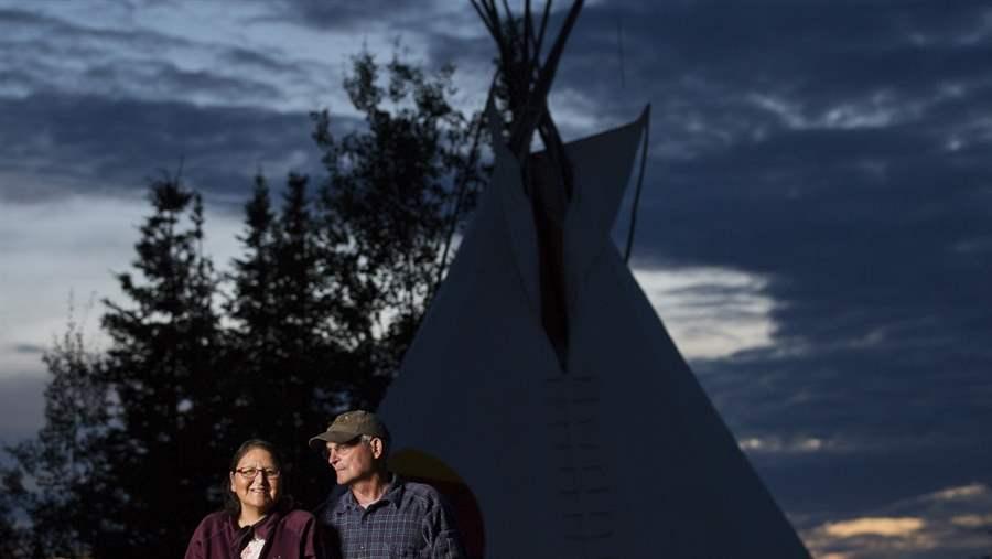 Rabliauskas in front of Teepee