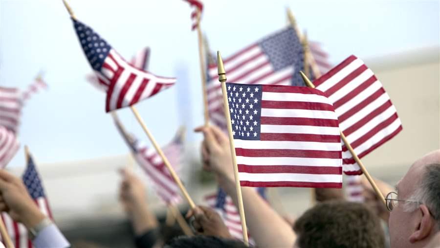 Waving flags
